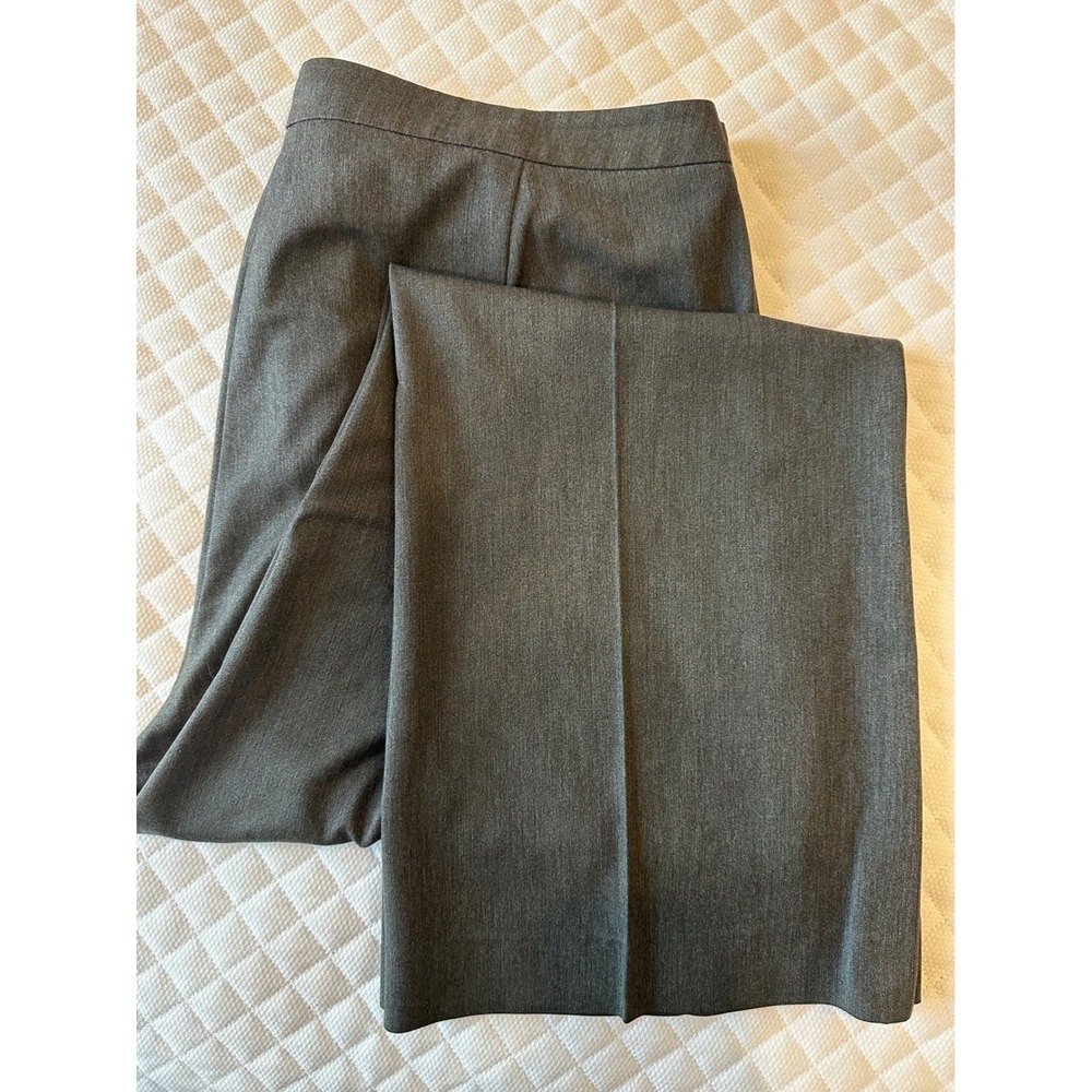 Jones New York Signature Charcoal Gray Wide Leg Dress Pants Womens 12 Office